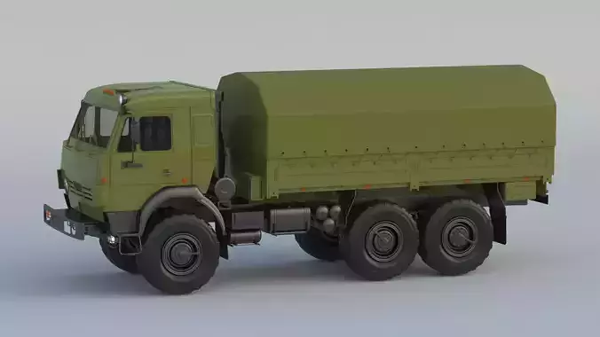 KamAZ-5350 military truck 3D model