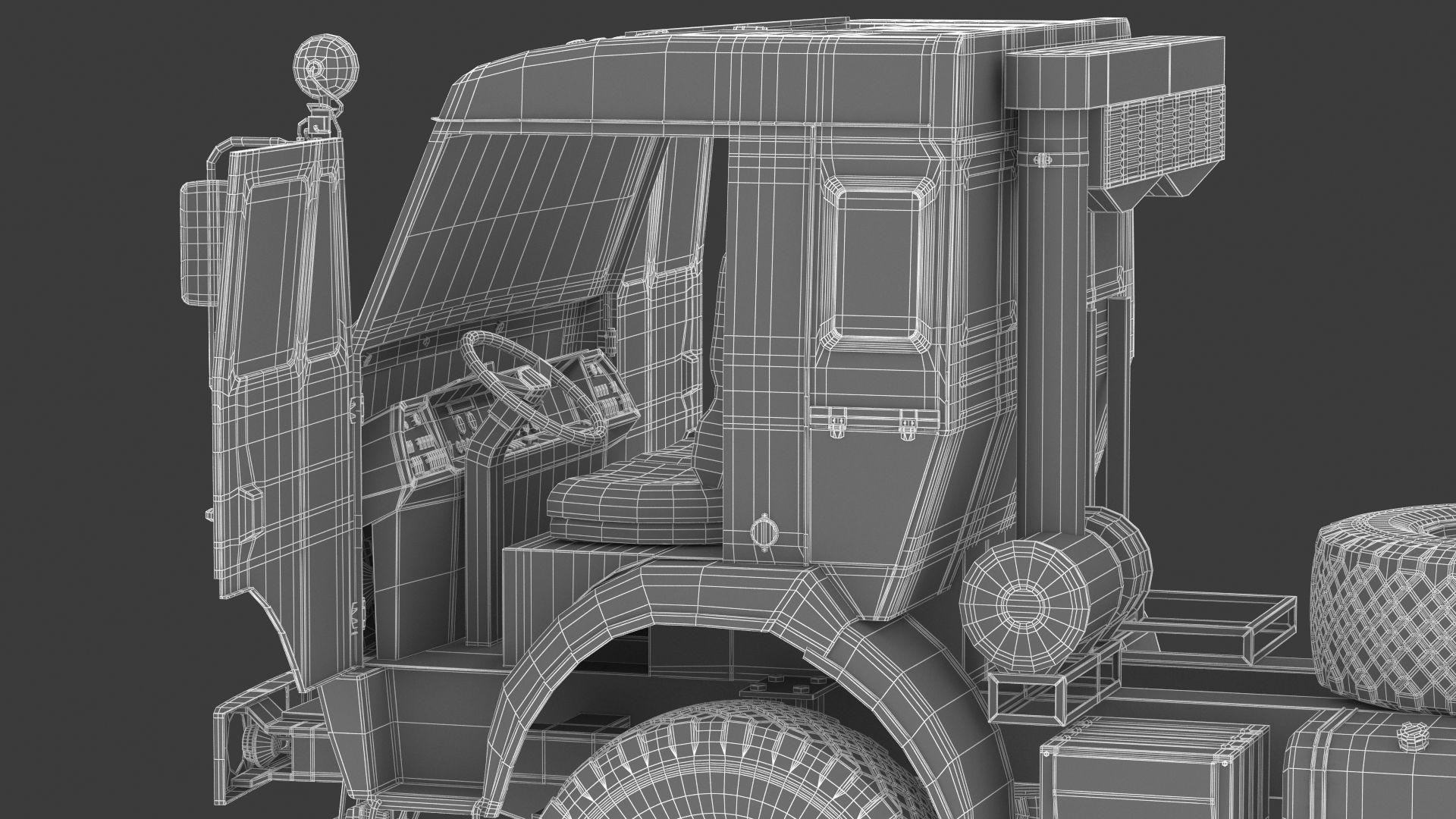Kamaz-65225 Tank Transporter 3D model_42