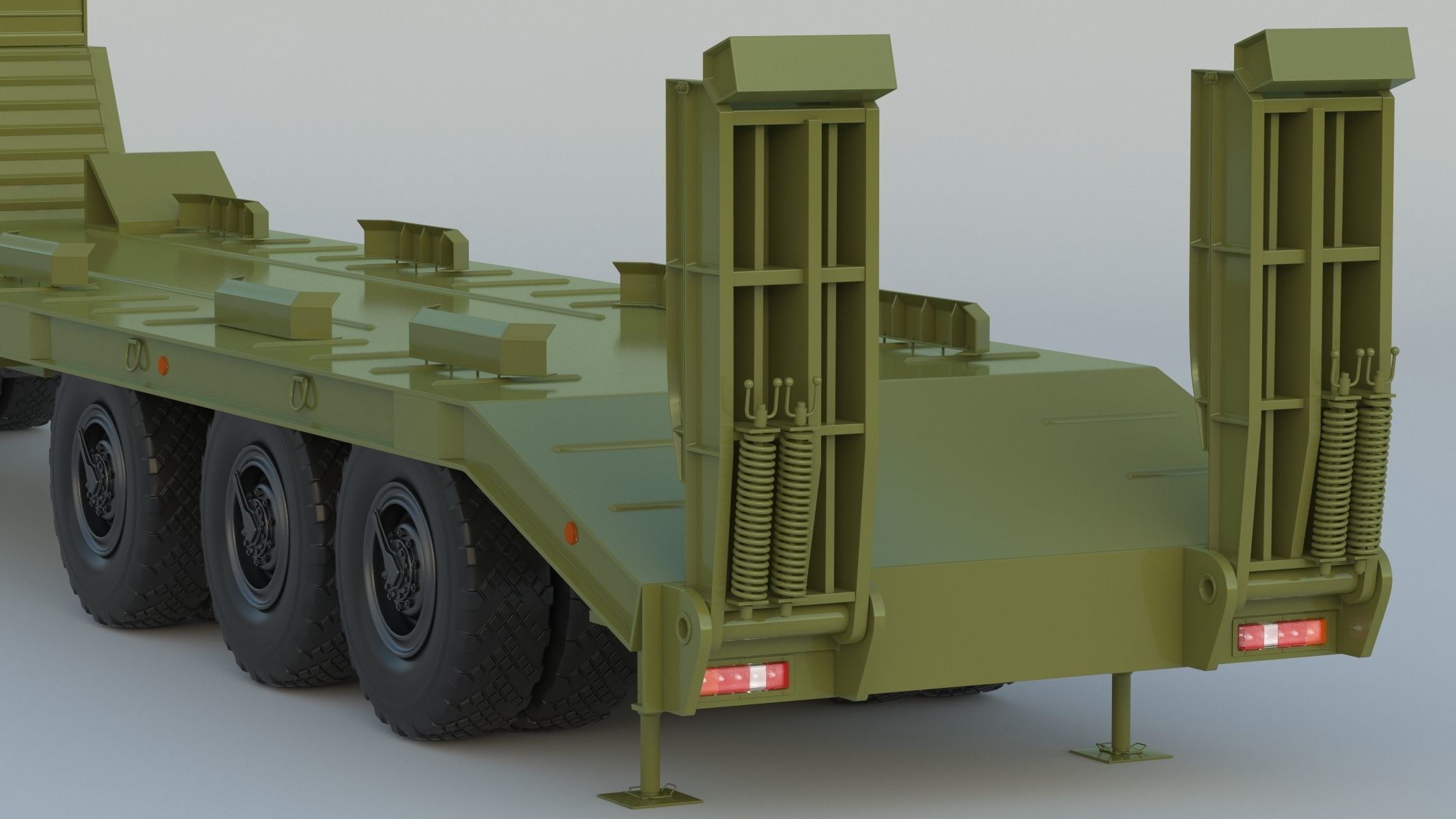 Kamaz-65225 Tank Transporter 3D model_16