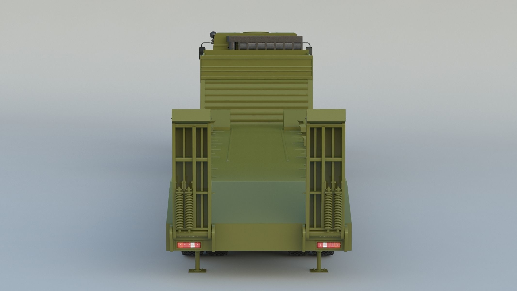 Kamaz-65225 Tank Transporter 3D model_5