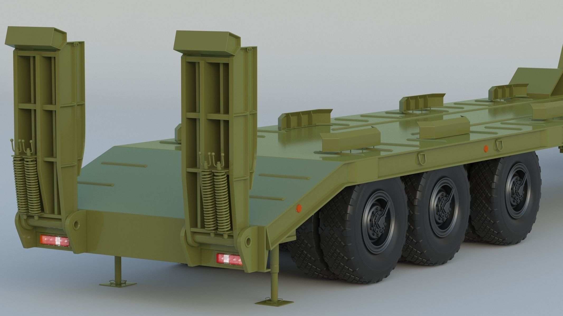 Kamaz-65225 Tank Transporter 3D model_14