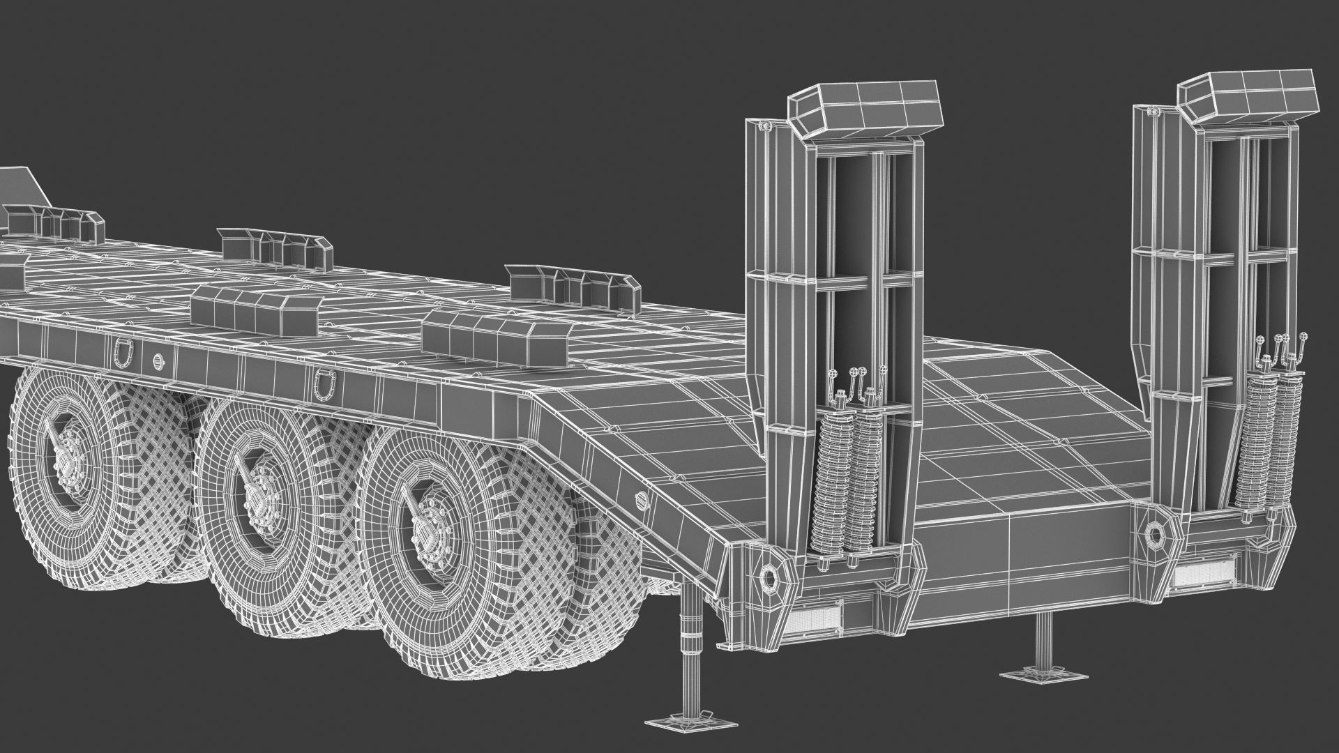 Kamaz-65225 Tank Transporter 3D model_38