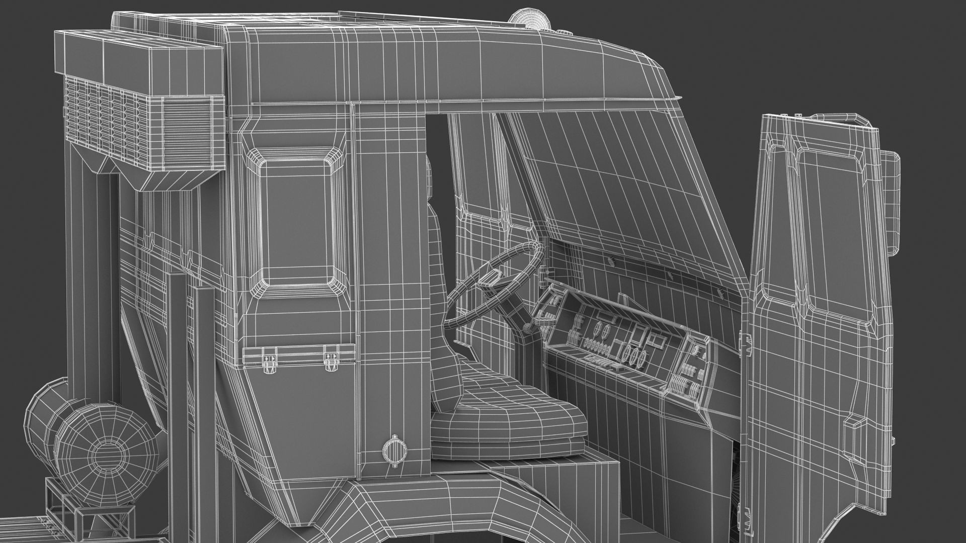 Kamaz-65225 Tank Transporter 3D model_43