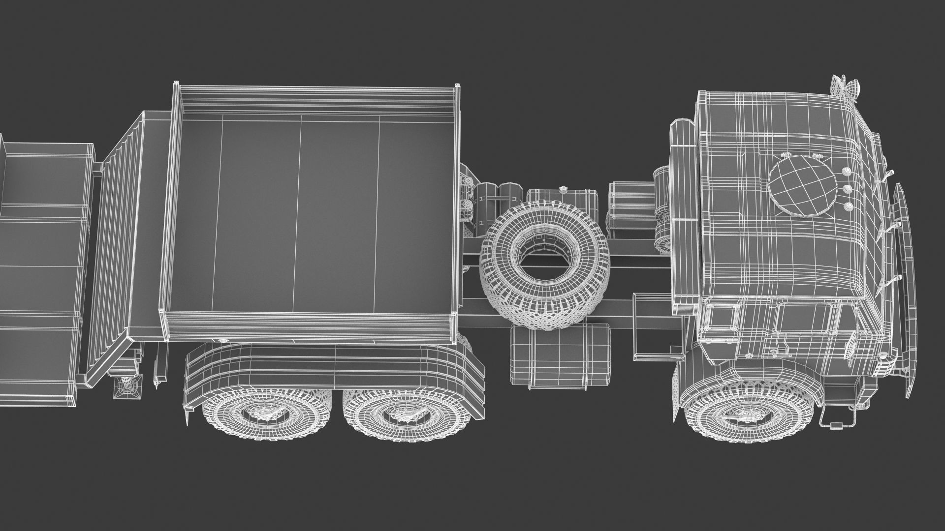 Kamaz-65225 Tank Transporter 3D model_41