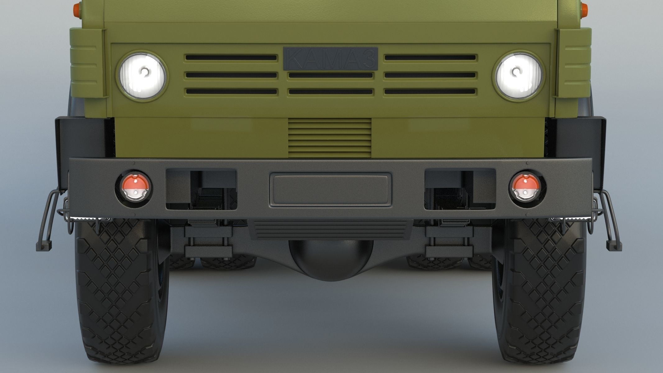 Kamaz-65225 Tank Transporter 3D model_11
