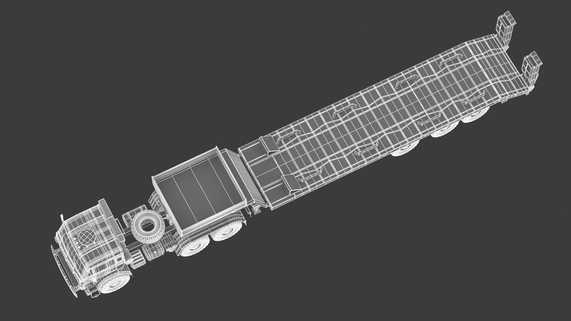 Kamaz-65225 Tank Transporter 3D model_30