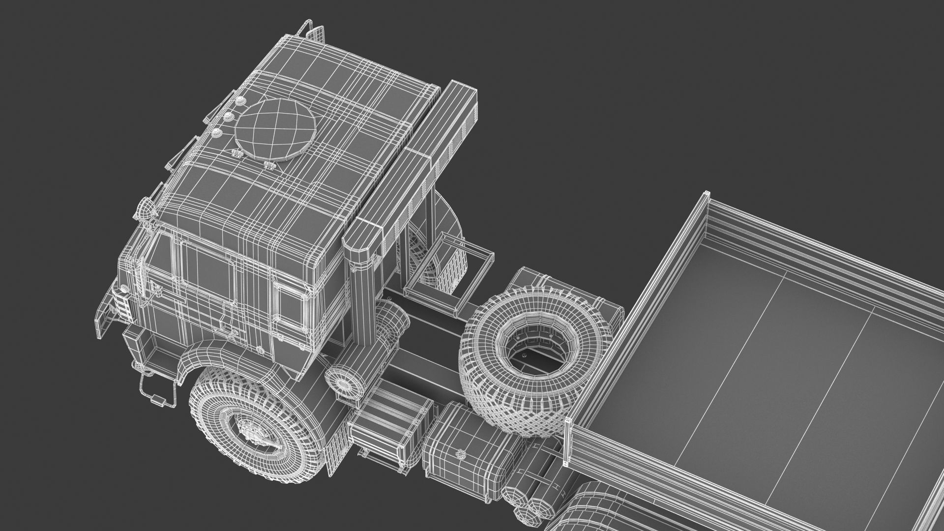 Kamaz-65225 Tank Transporter 3D model_40