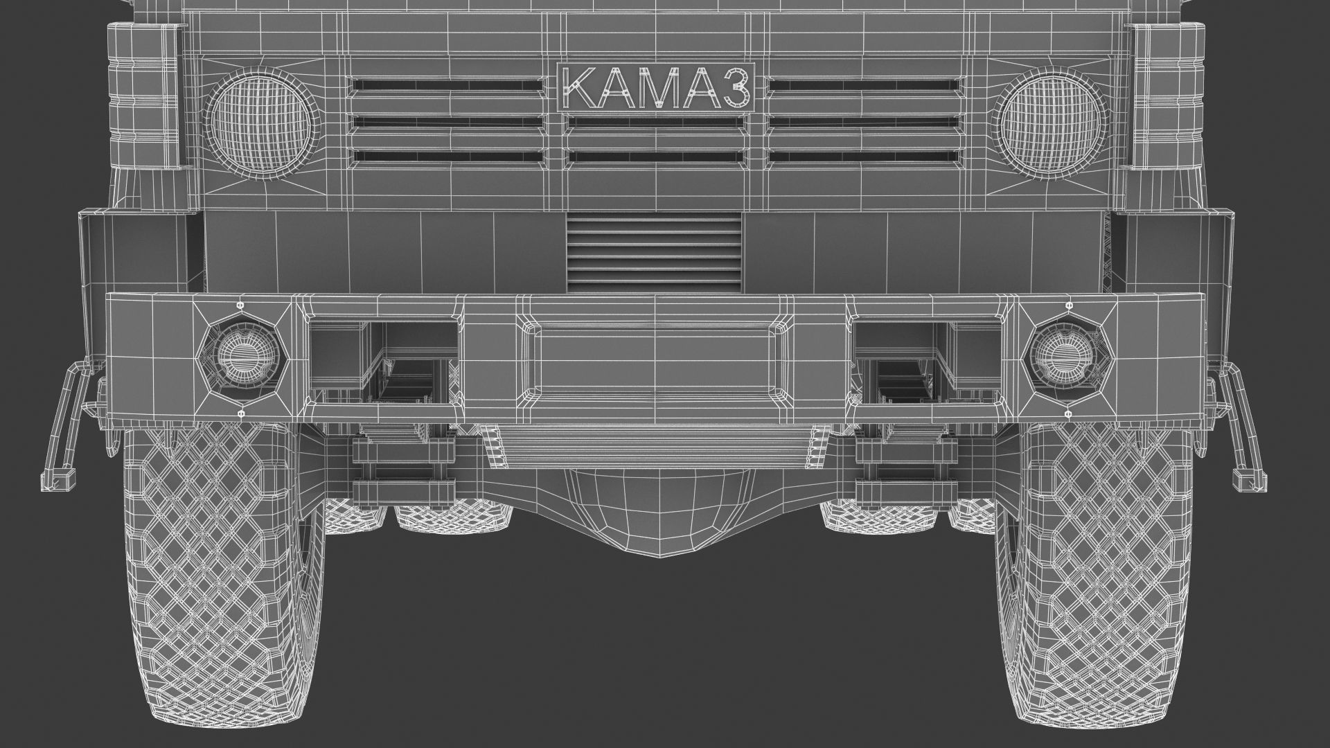 Kamaz-65225 Tank Transporter 3D model_33