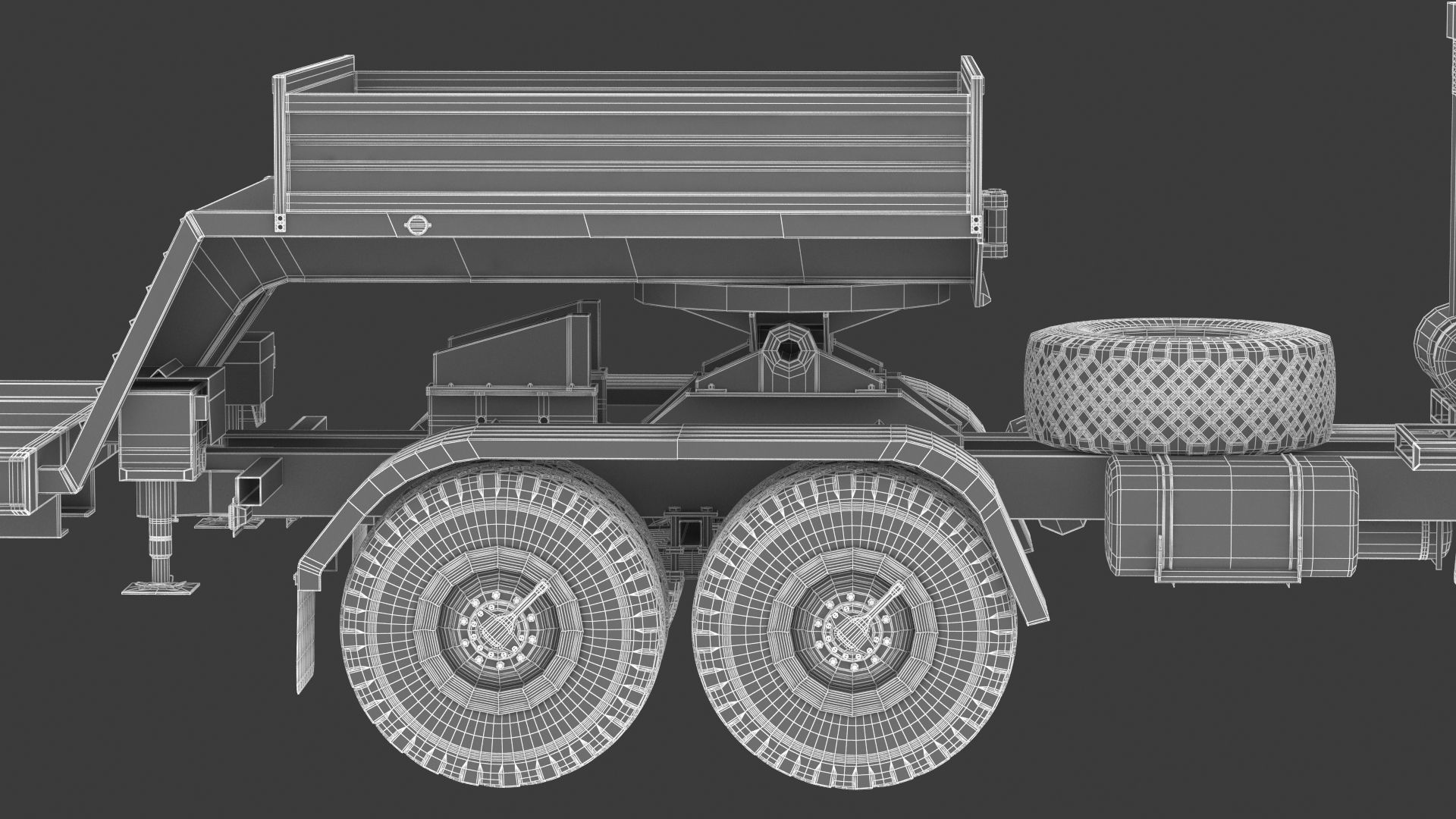 Kamaz-65225 Tank Transporter 3D model_35