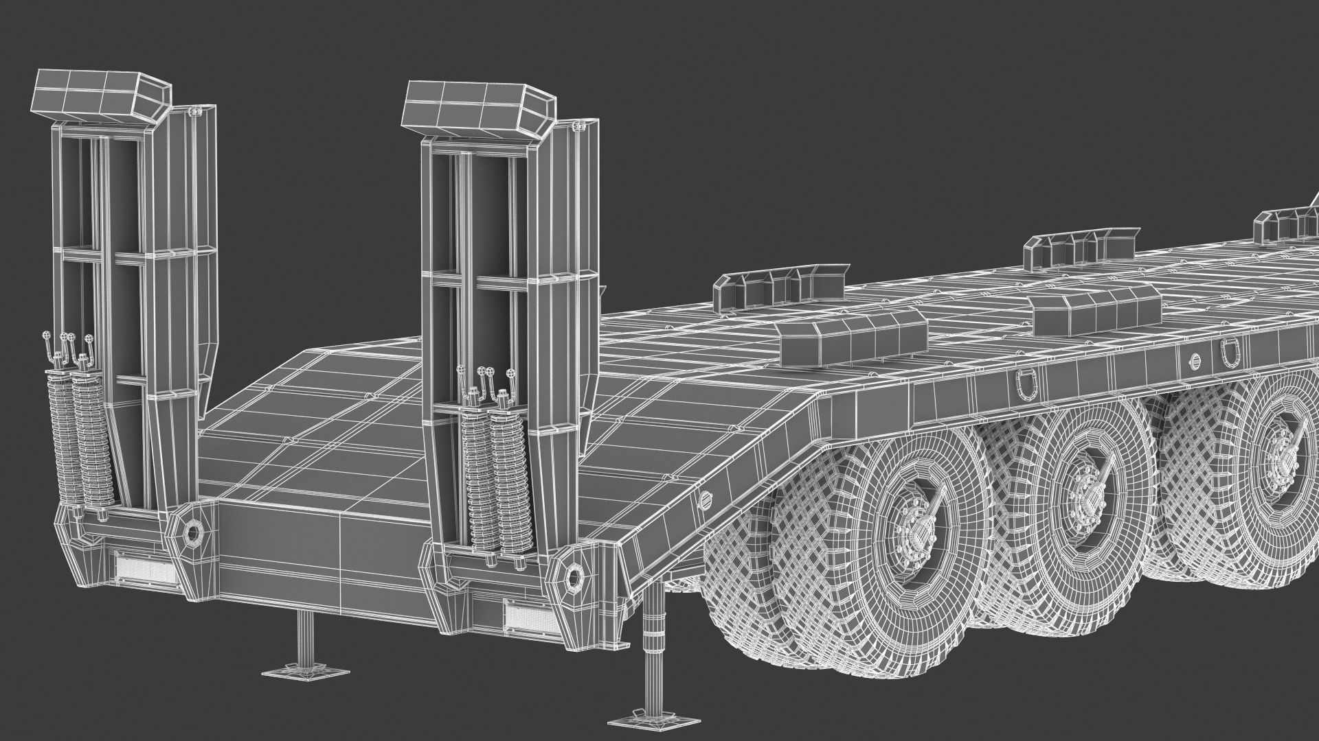 Kamaz-65225 Tank Transporter 3D model_36