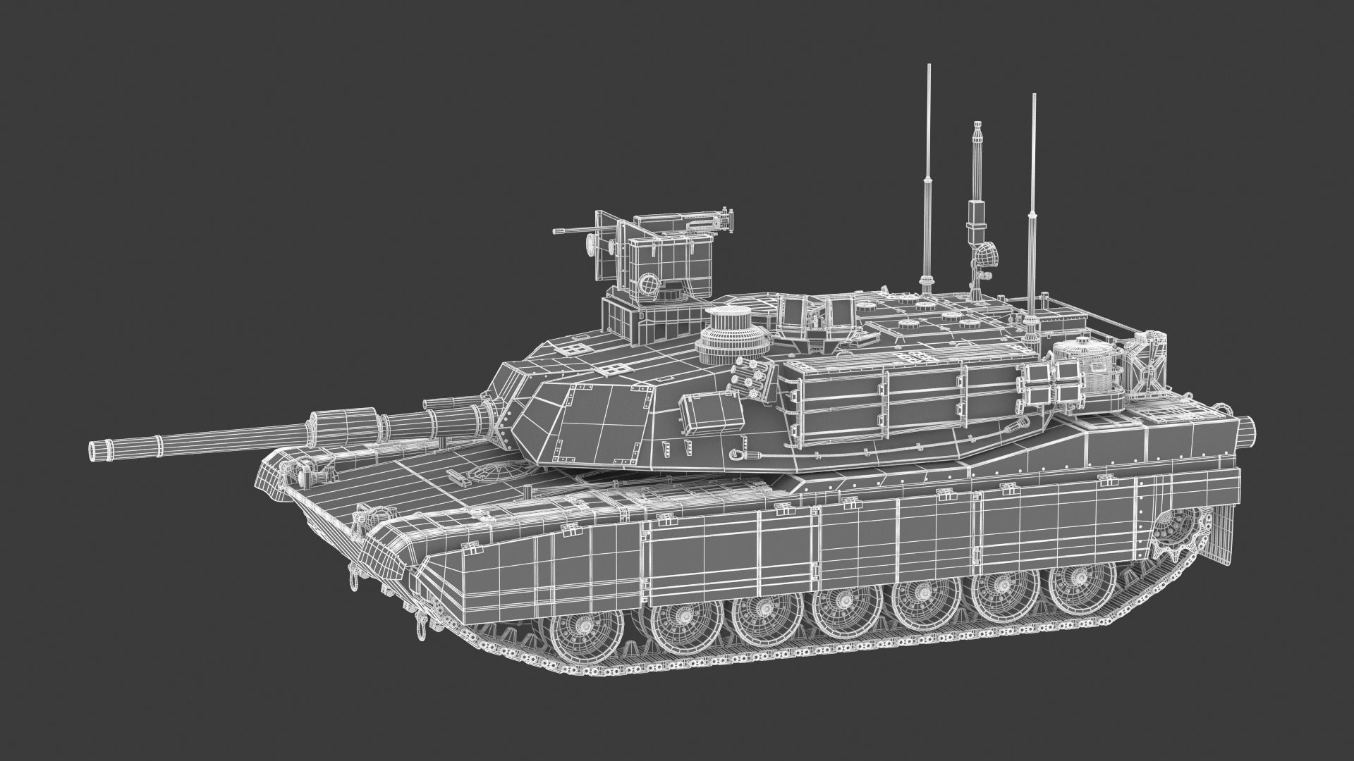 M1A2 SEP Abrams Tank 3D model_20