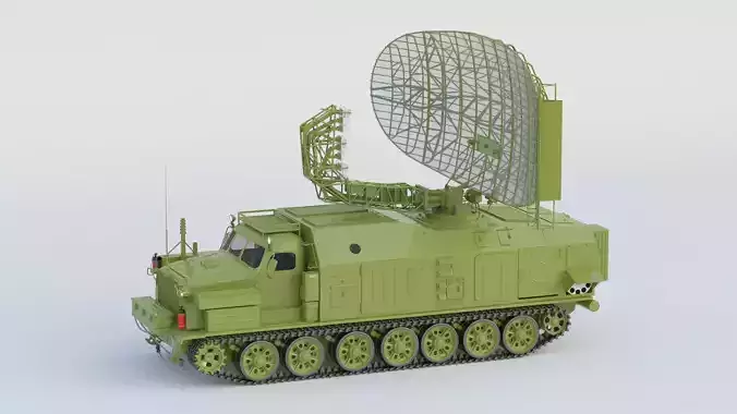 P-40 Radar Armour Long Track 3D model