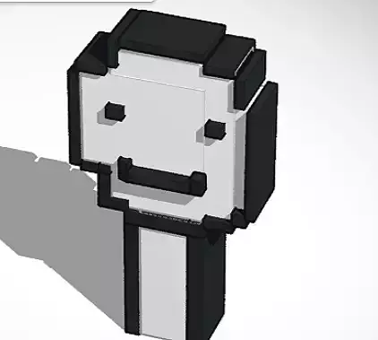 Dream minecraft character with smiley face 3D model
