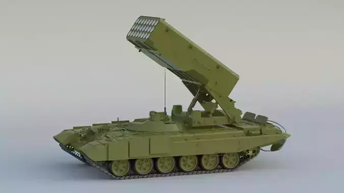 TOS-1 Multiple Rocket Launcher 3D model