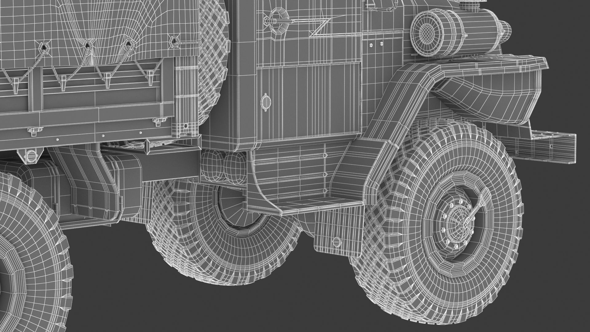 Ural-4320 Military Truck 3D model_36