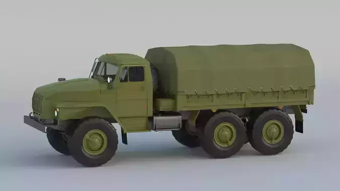 Ural-4320 Military Truck 3D model