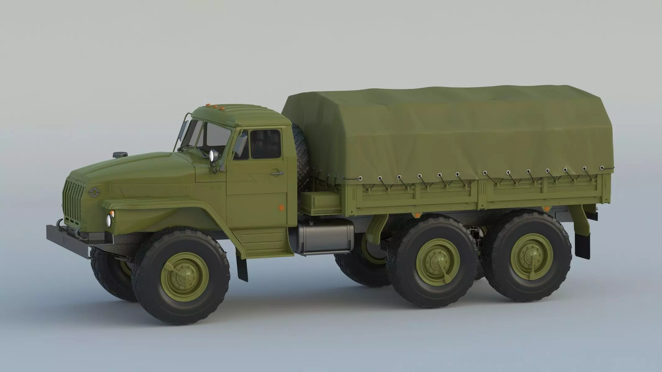 Ural-4320 Military Truck 3D model_0