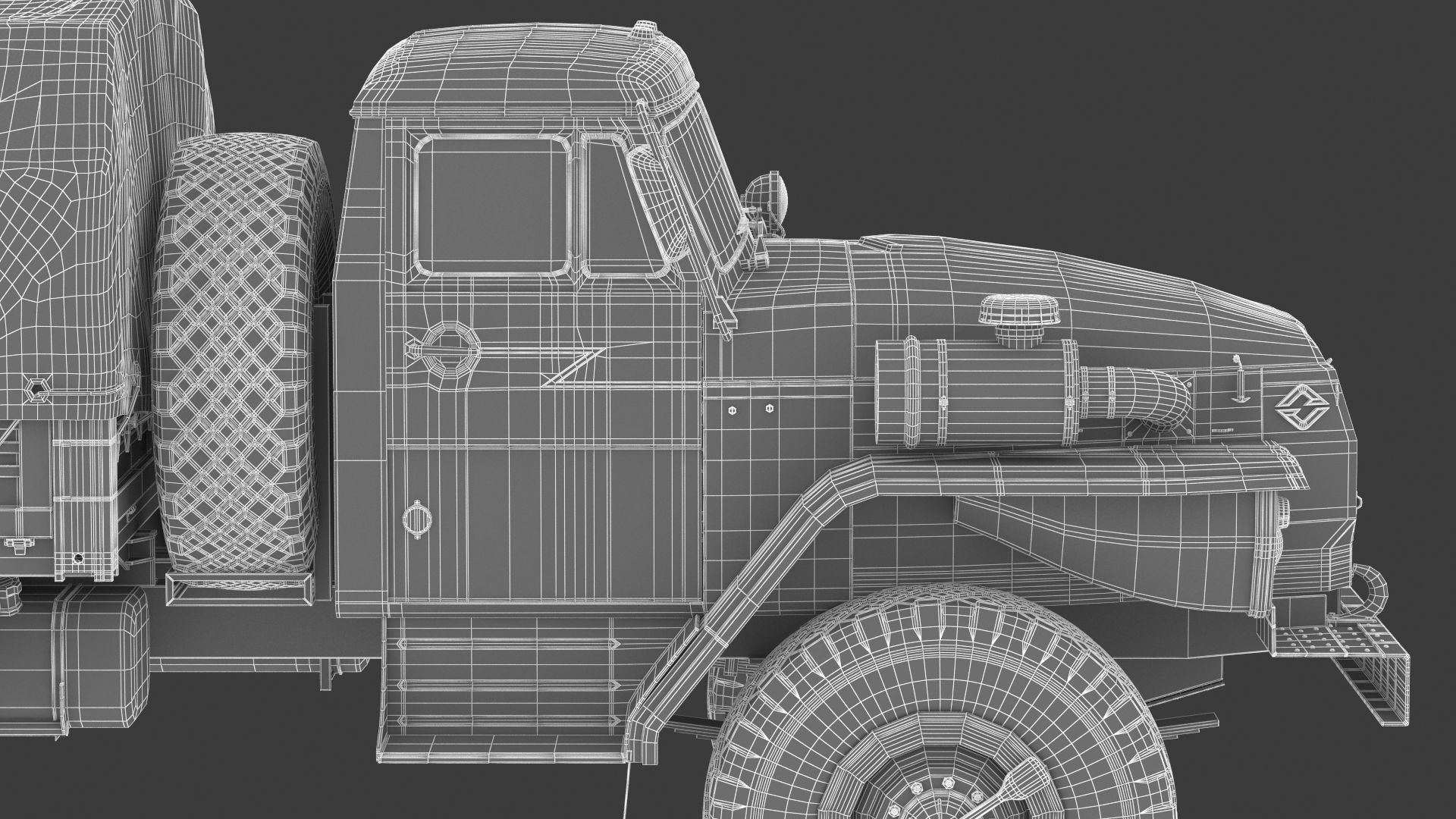 Ural-4320 Military Truck 3D model_35