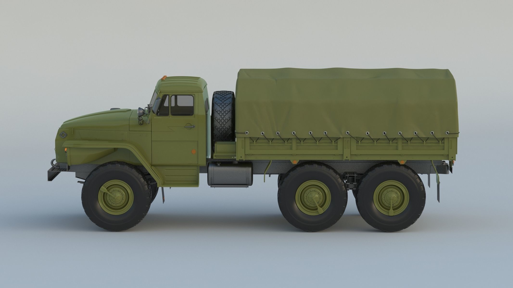 Ural-4320 Military Truck 3D model_7