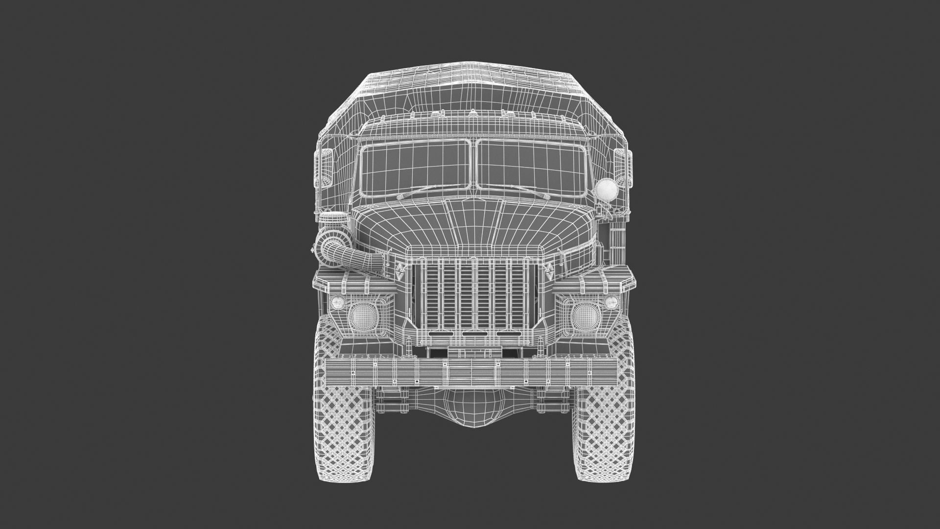 Ural-4320 Military Truck 3D model_23