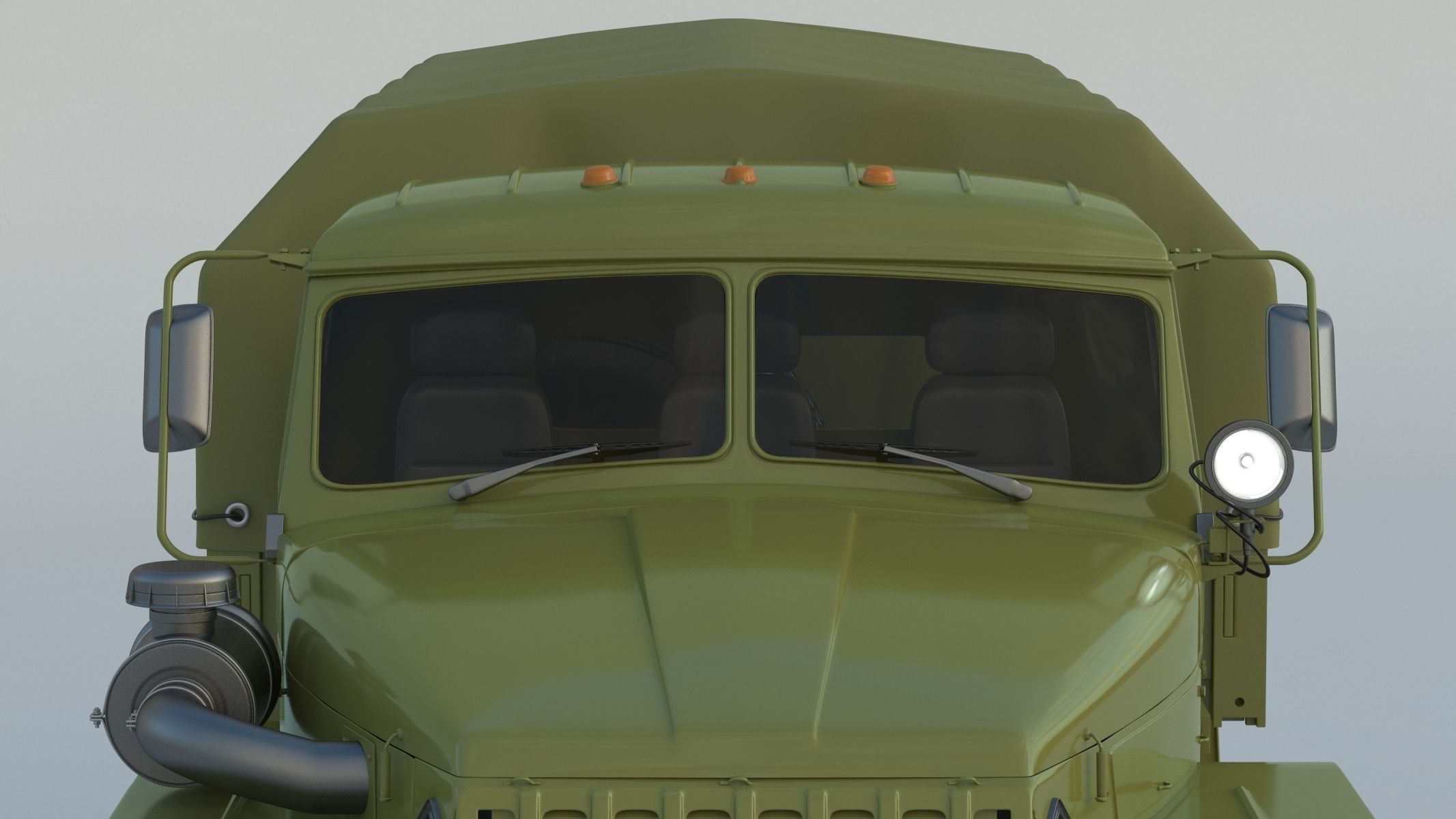 Ural-4320 Military Truck 3D model_11