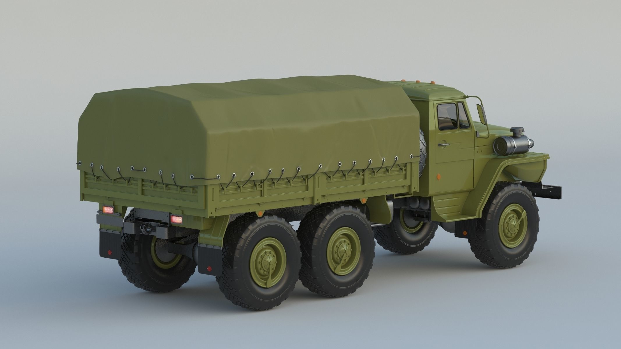 Ural-4320 Military Truck 3D model_4