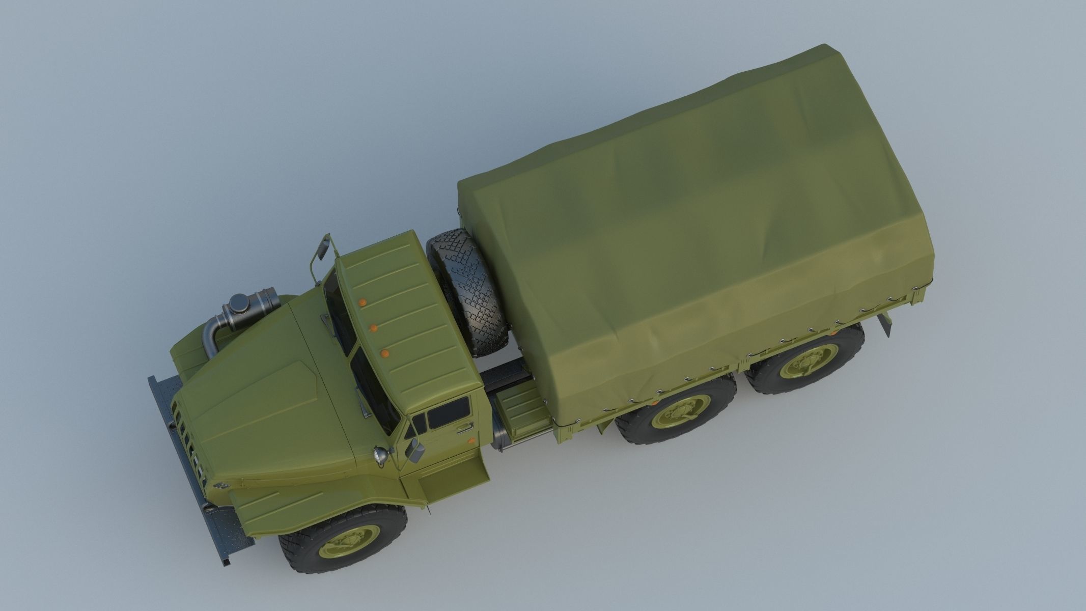 Ural-4320 Military Truck 3D model_8