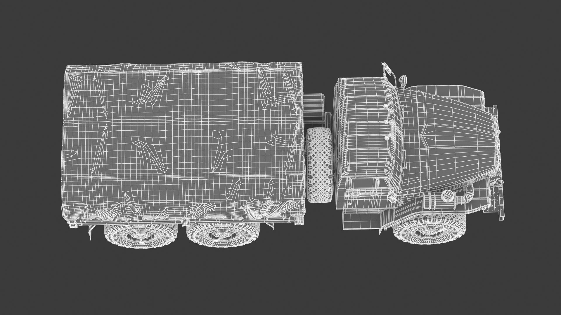 Ural-4320 Military Truck 3D model_31