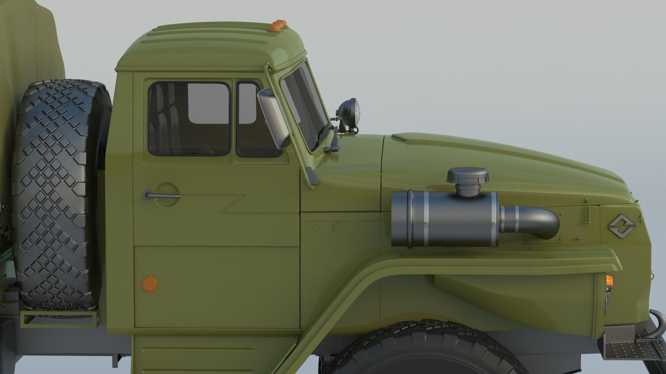 Ural-4320 Military Truck 3D model_13