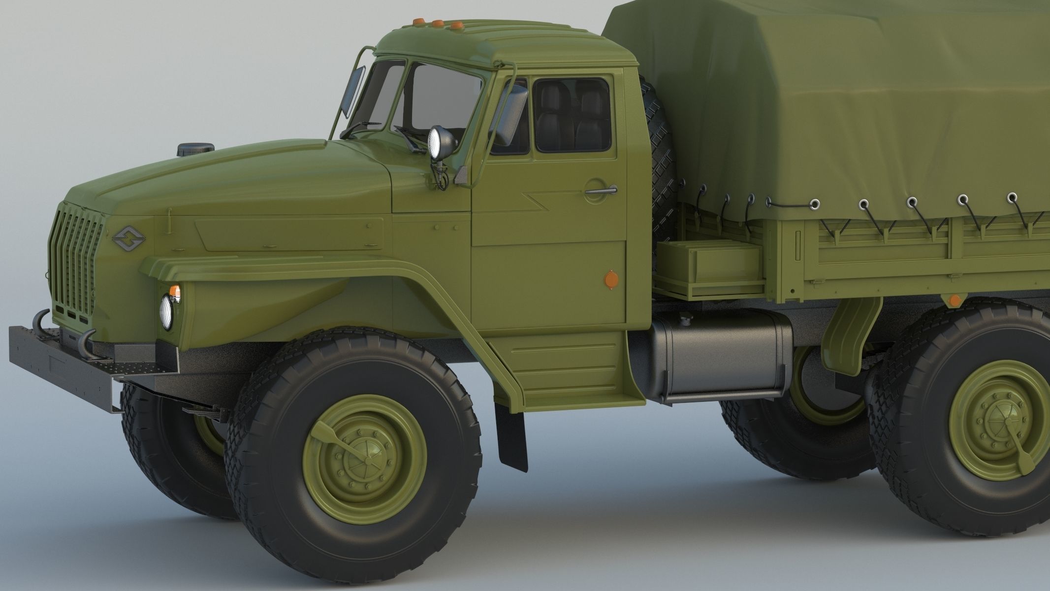 Ural-4320 Military Truck 3D model_10