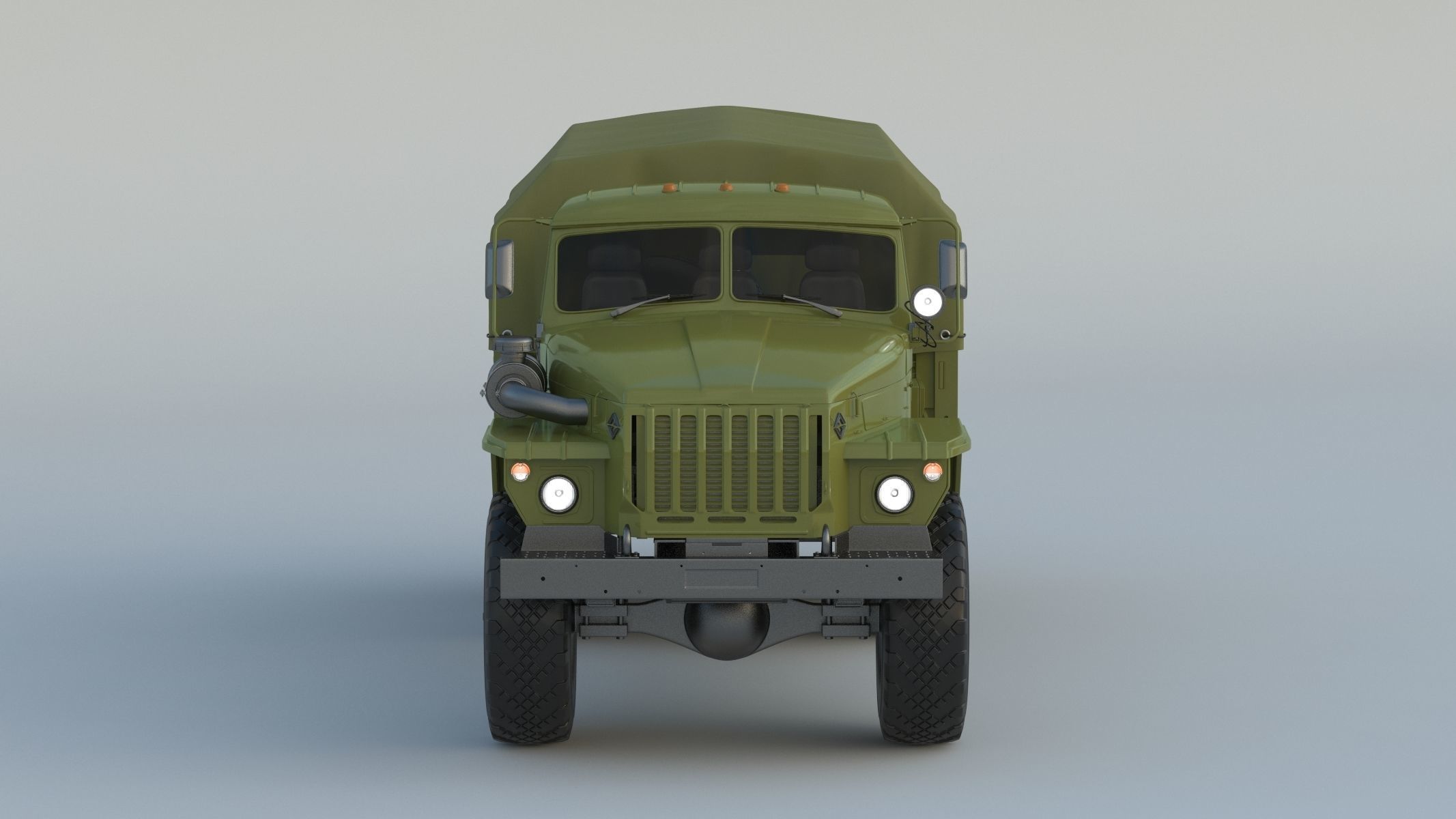 Ural-4320 Military Truck 3D model_1