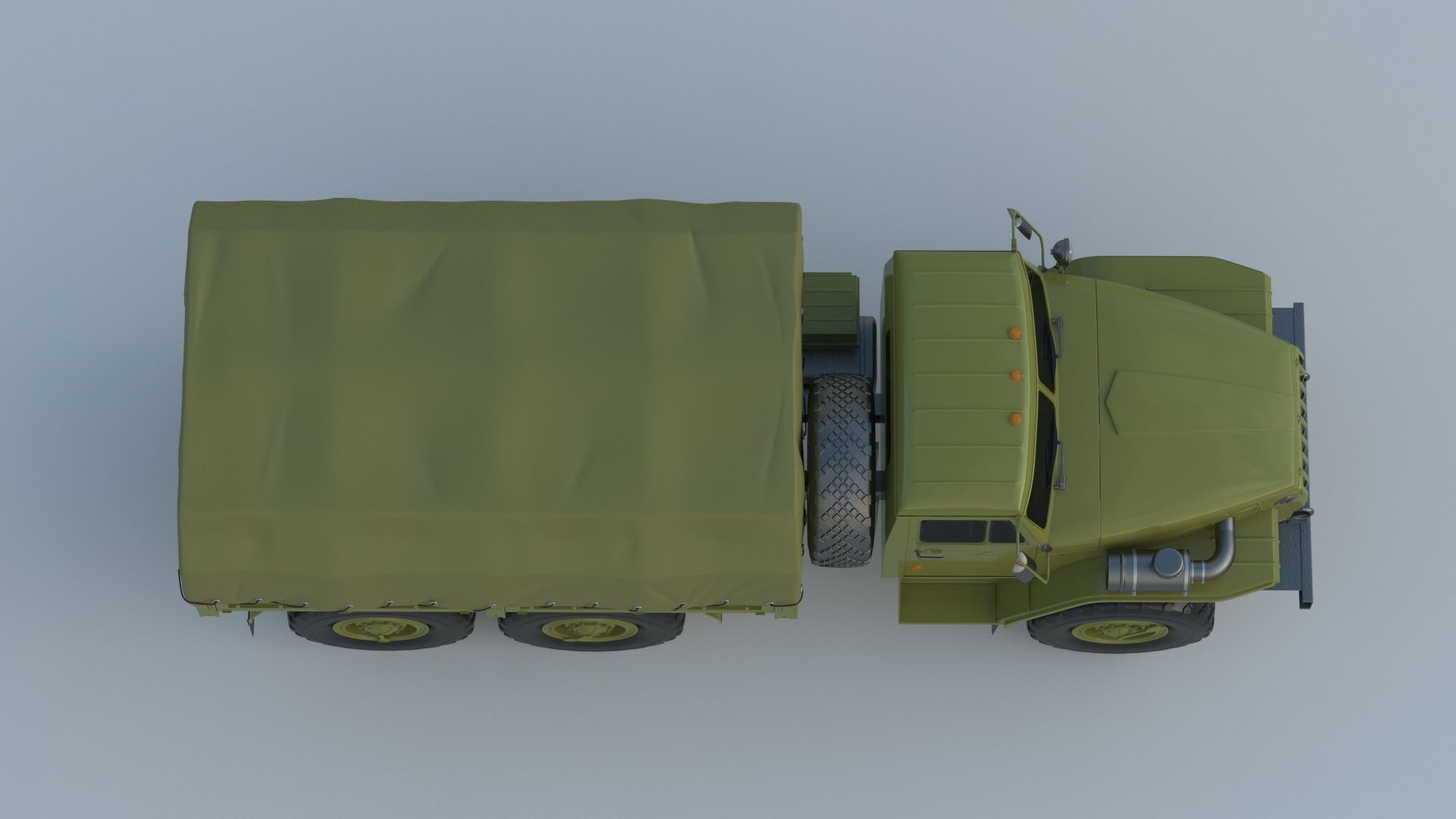 Ural-4320 Military Truck 3D model_9