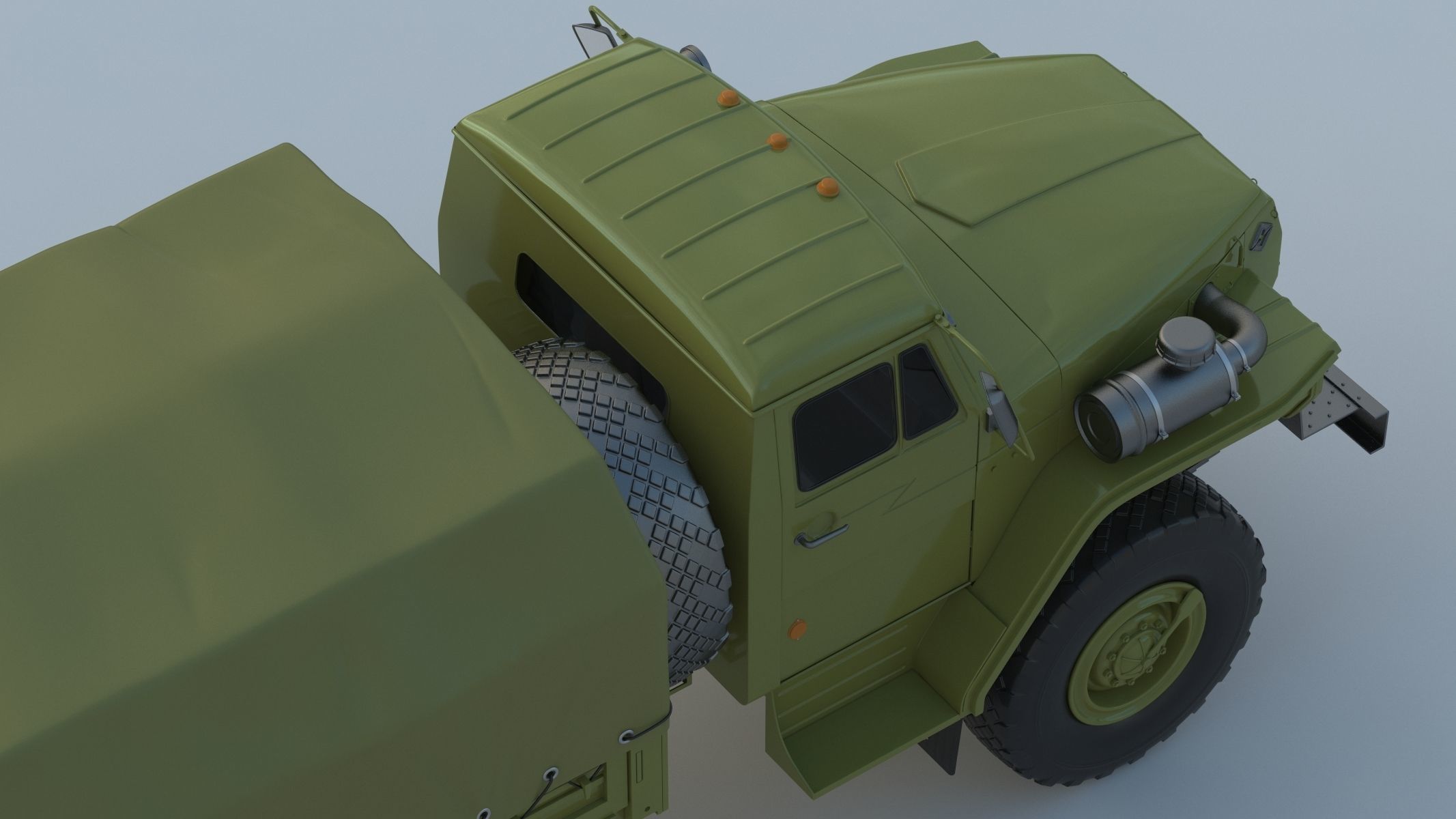 Ural-4320 Military Truck 3D model_18