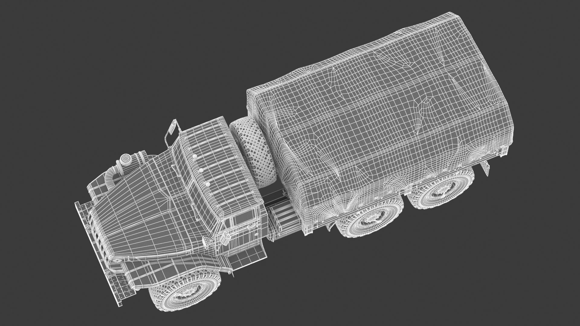 Ural-4320 Military Truck 3D model_30