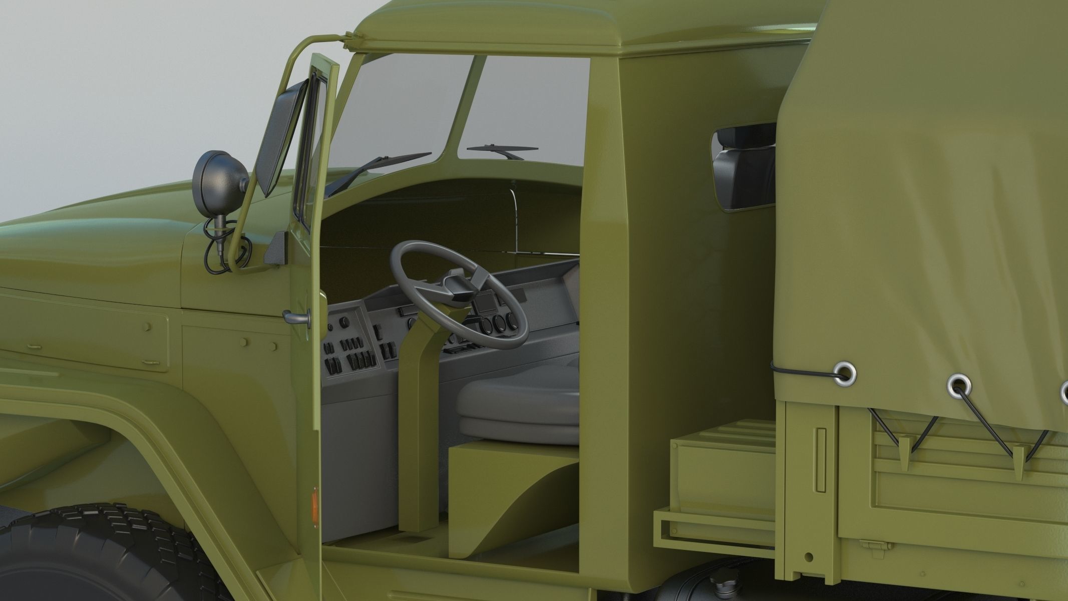 Ural-4320 Military Truck 3D model_20
