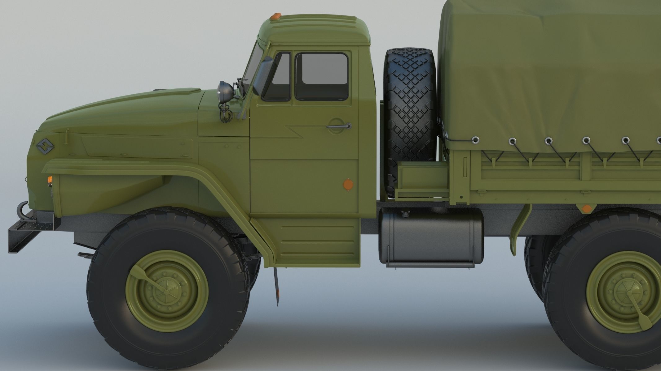 Ural-4320 Military Truck 3D model_17