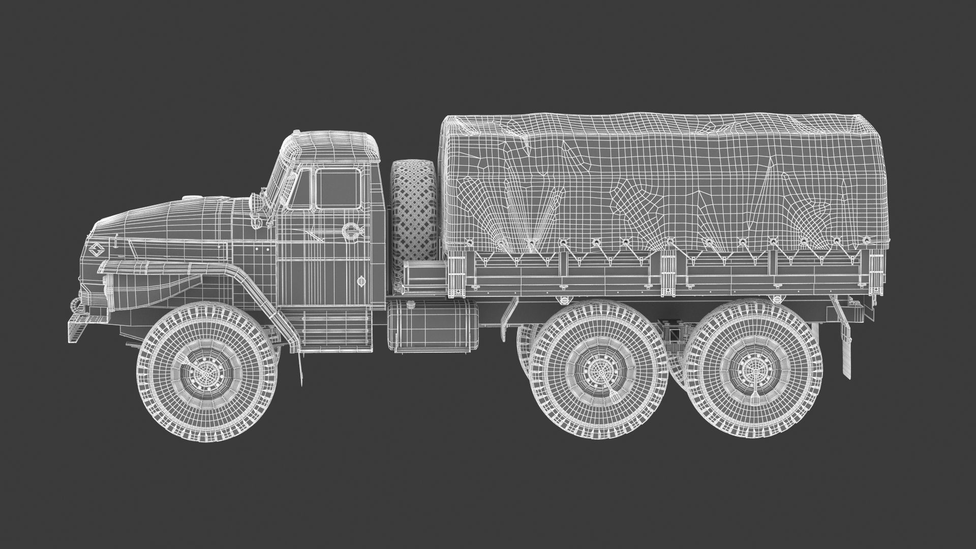 Ural-4320 Military Truck 3D model_29