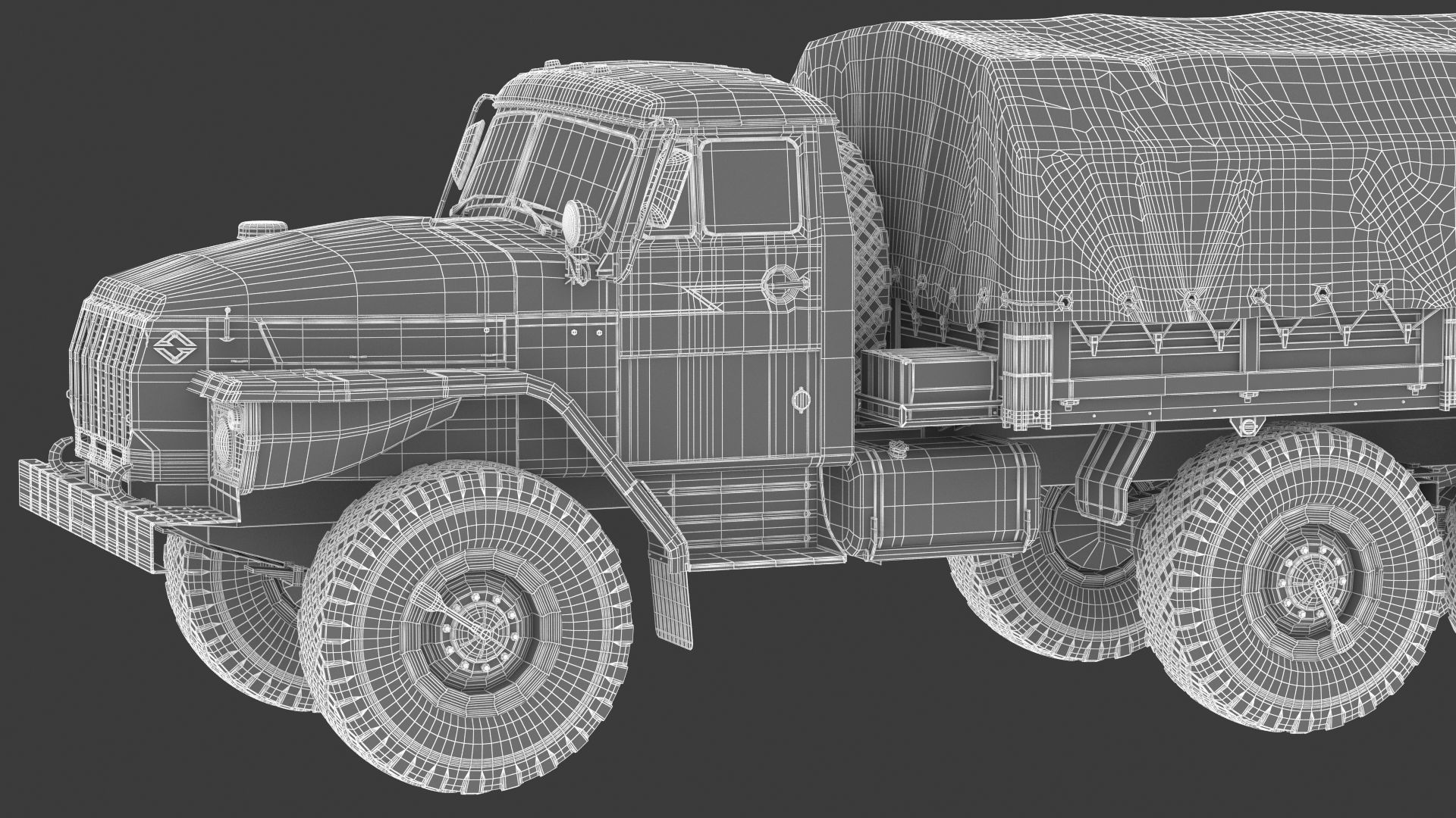 Ural-4320 Military Truck 3D model_32