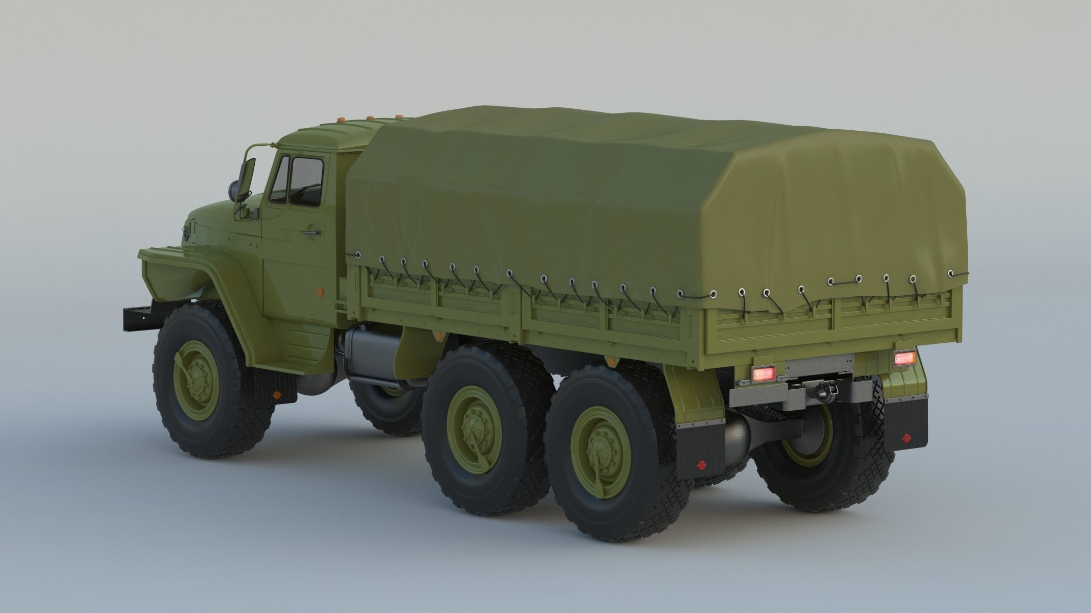 Ural-4320 Military Truck 3D model_6