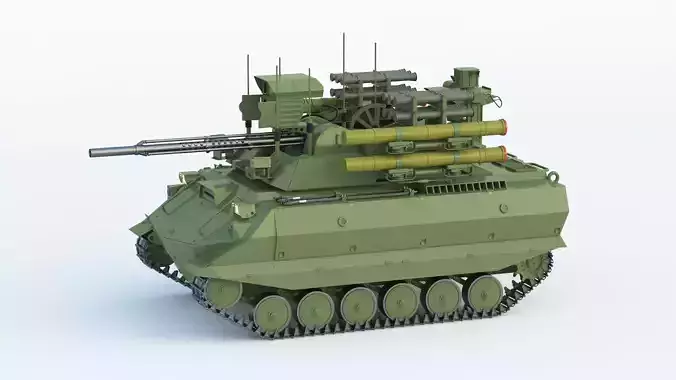 Uran-9 armored vehicle with machine gun