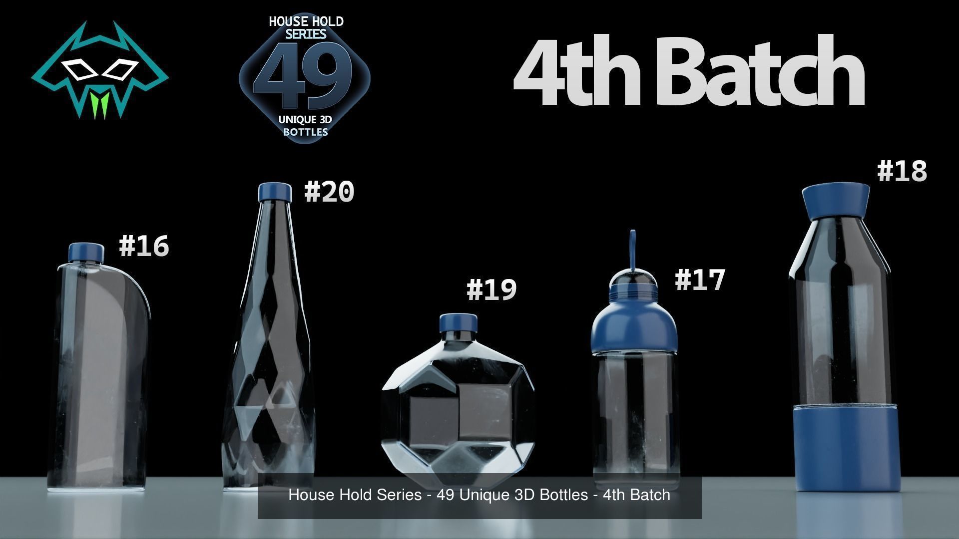 House Hold Series - 49 Unique 3D Bottles 3D Model Collection_6