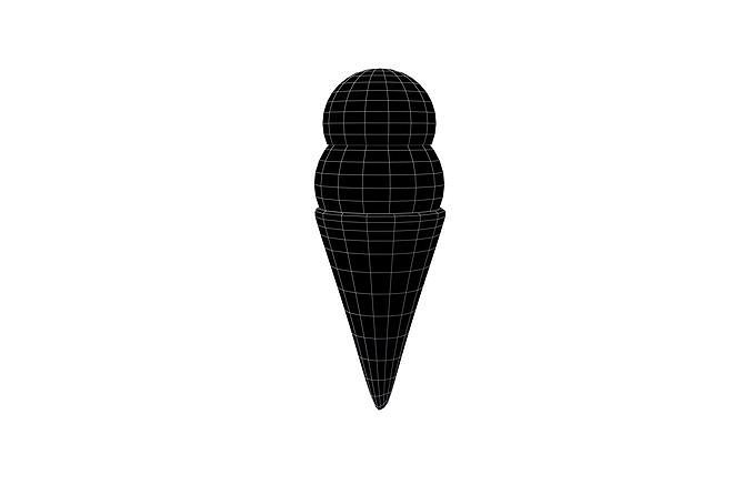 Ice Cream Cone v3 009 Low-poly 3D model 5