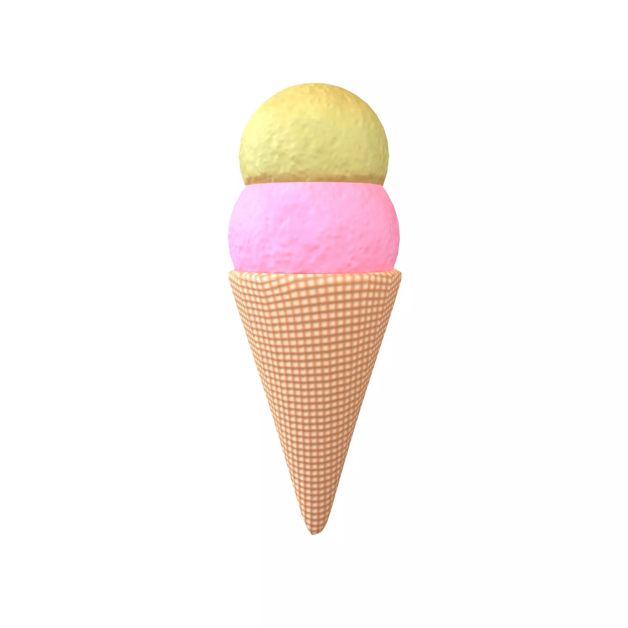 Ice Cream Cone v3 010 Low-poly 3D model_0