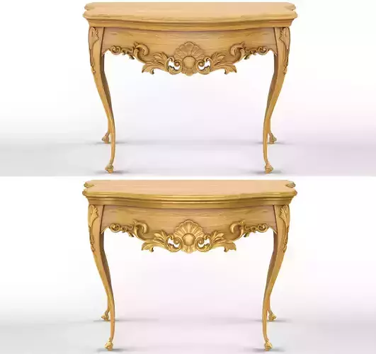 Wooden classic console table 01 05