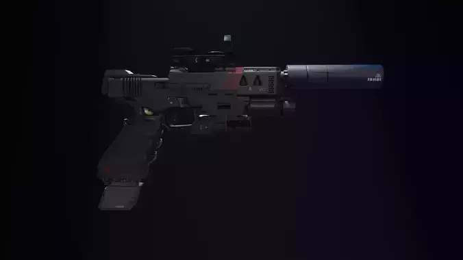 Sci Fi Glock Low-poly 3D model