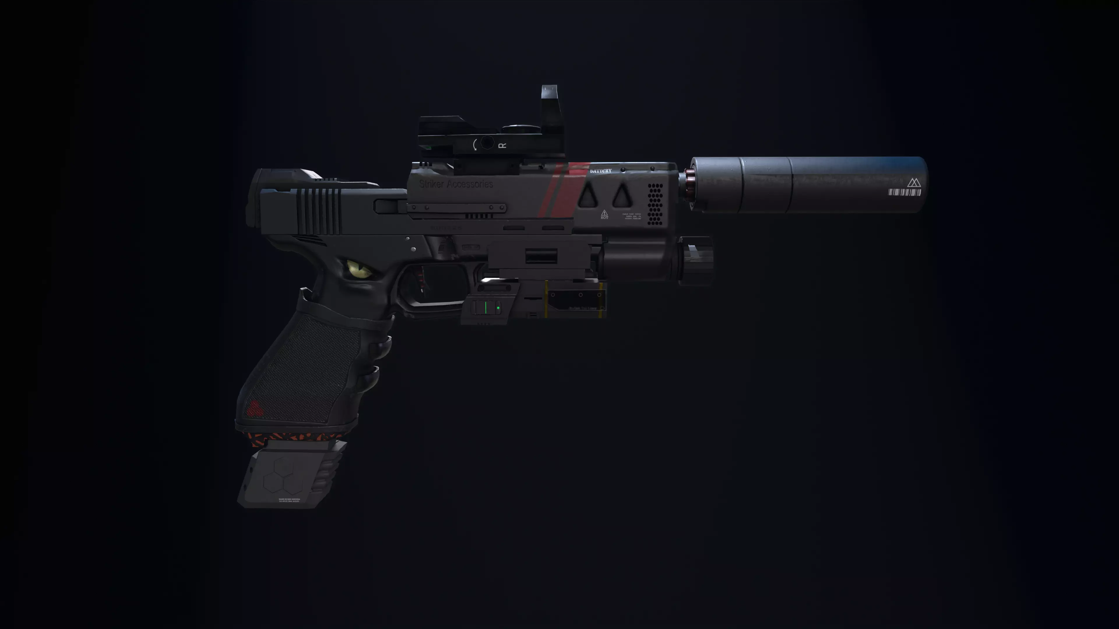 Sci Fi Glock Low-poly 3D model_0