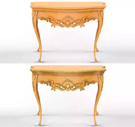 Wooden classic console table 01 06