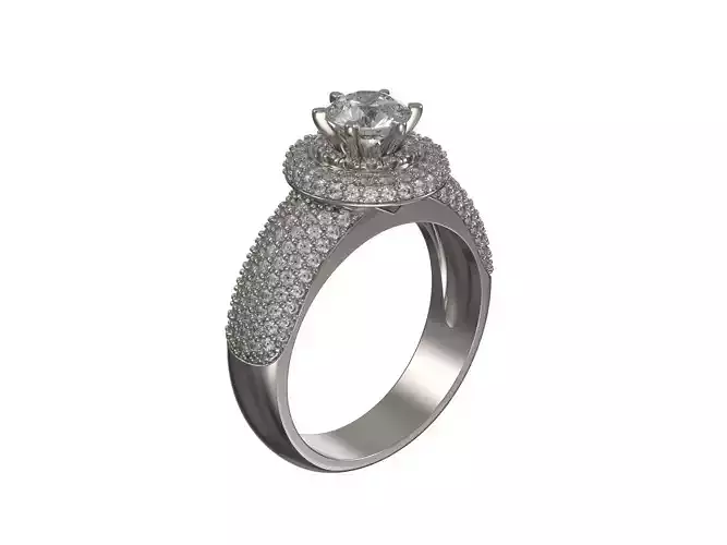 Engagement ring with brilliants