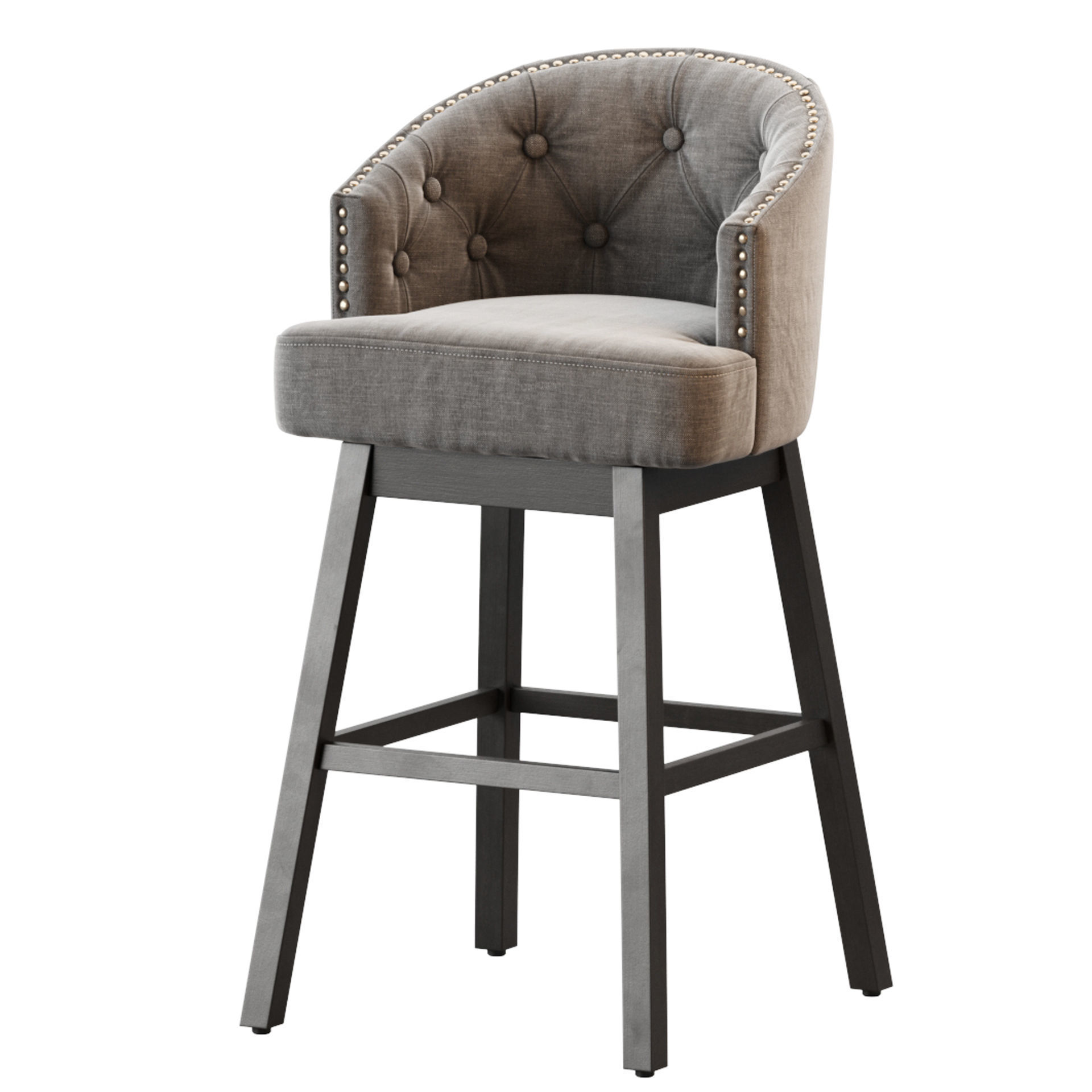 Westman Contemporary Tufted Swivel Barstools 3D model_25