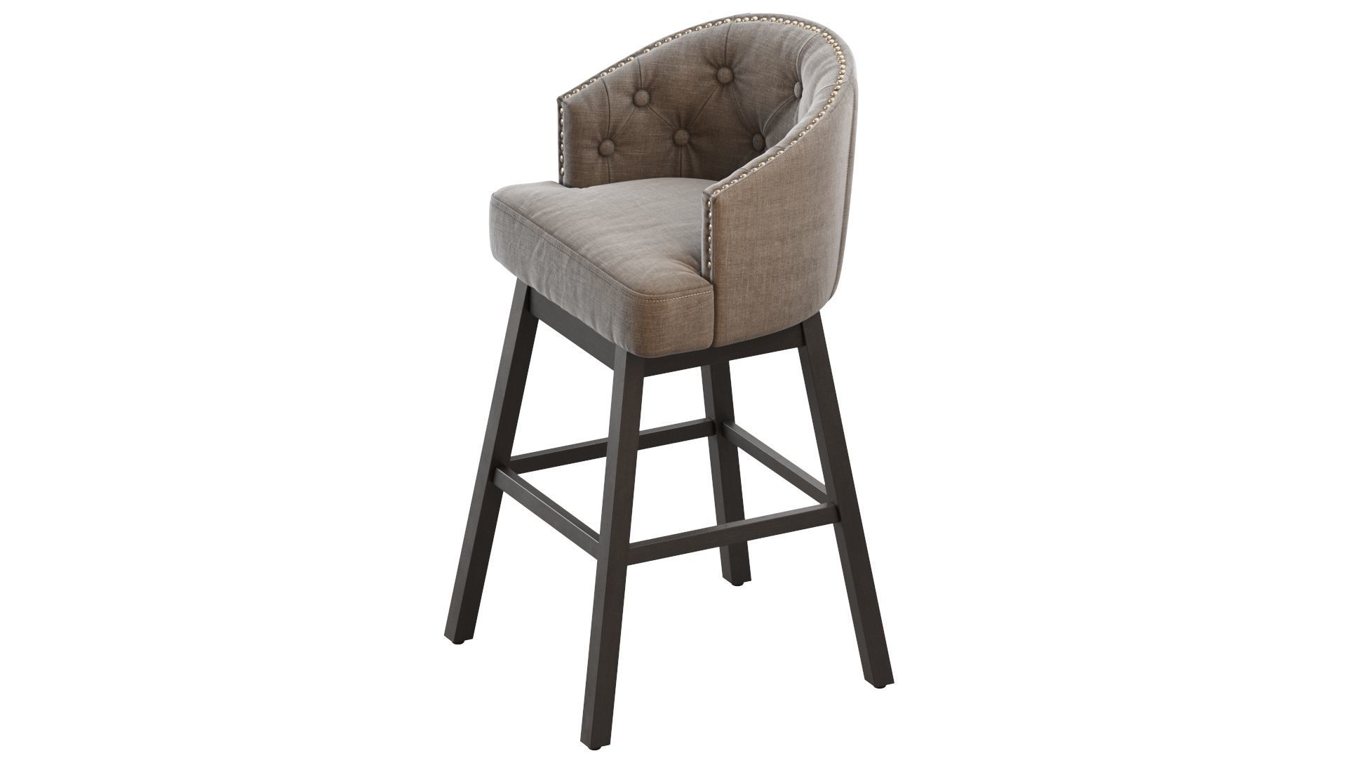 Westman Contemporary Tufted Swivel Barstools 3D model_7